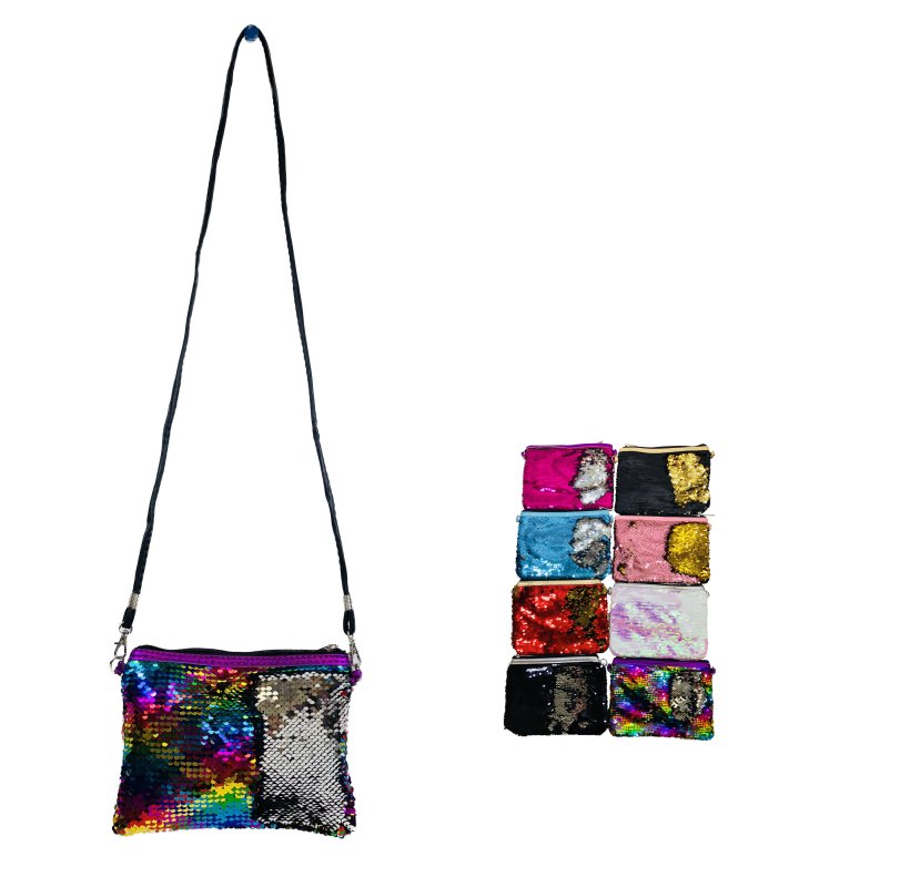 ''8''''x6'''' Reversible Sequin CLUTCH Purse with Strap''